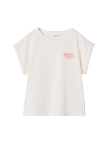 T-Shirt Mädchen Rundhals BASIC mit Recyclingmaterial