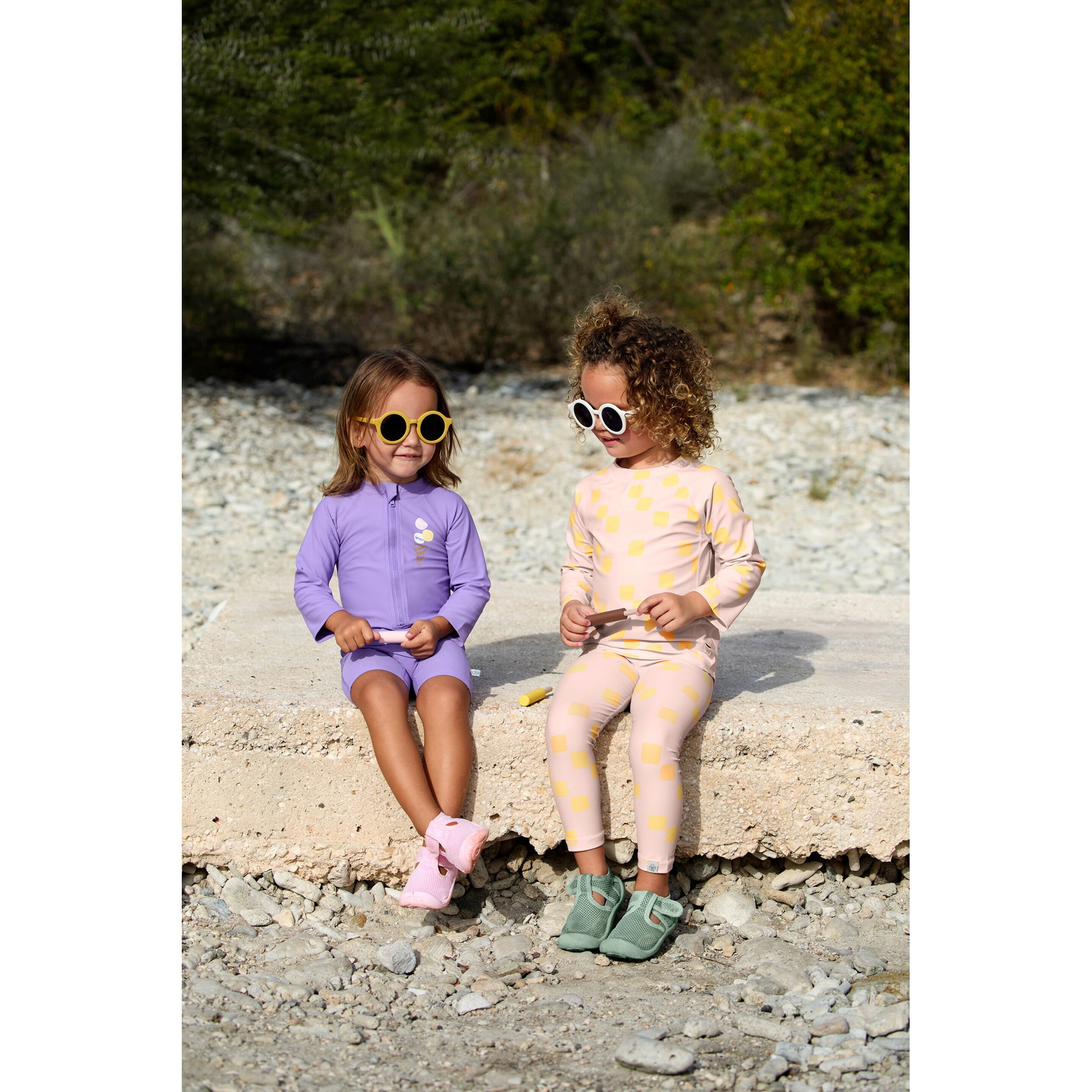 Thumbnail - Lässig Schiwmmanzug lang mit UV-Schutz Eis