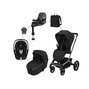 Kombikinderwagen Fame Travel-Set inkl. Babyschale Pebble 360 Pro 2, Isofix-Basis FamilyFix 360 Pro und Wickeltasche