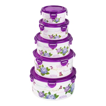 Set de boîtes à clic «Hortensia», 5 pièces