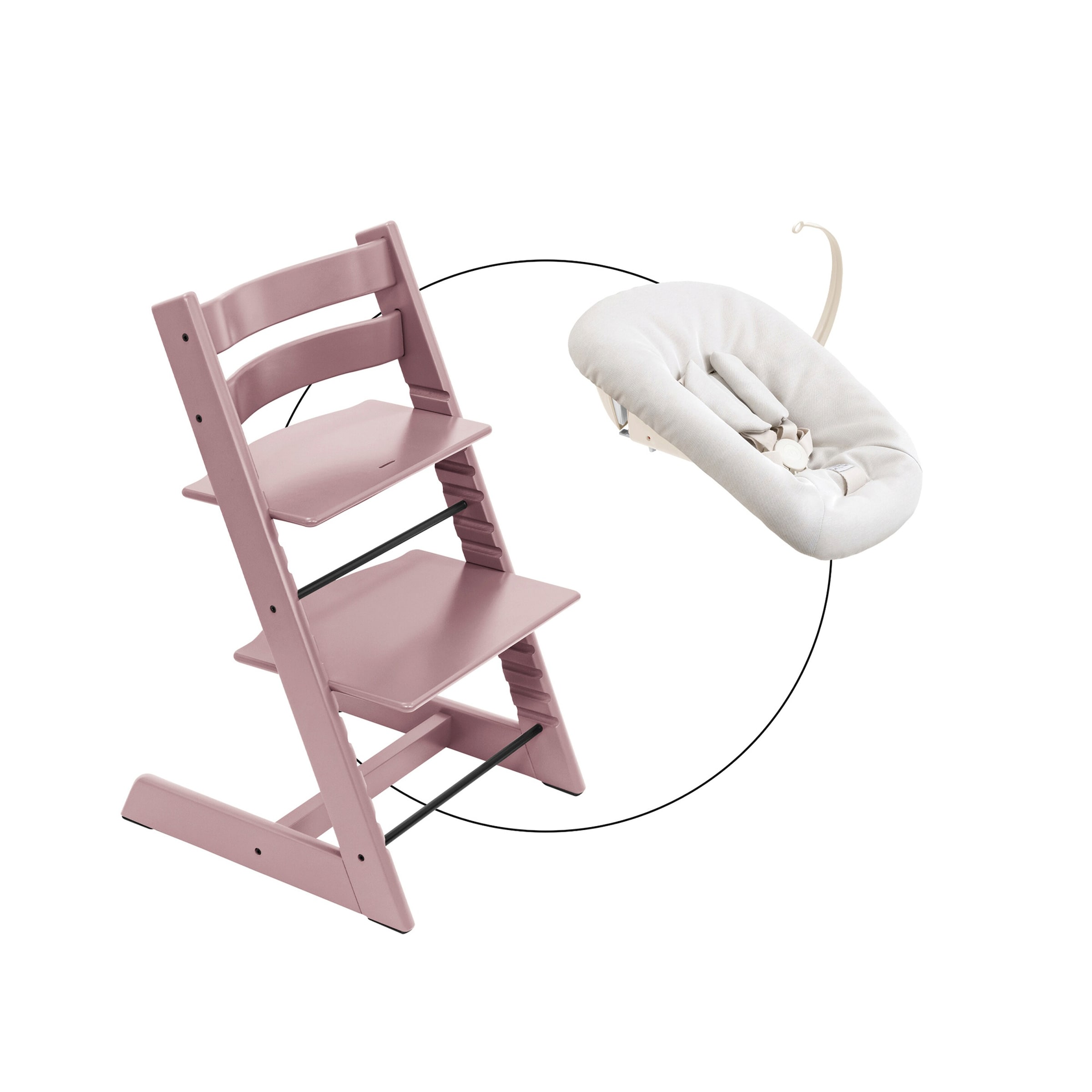Stokke® Tripp Trapp® Bundle Treppenhochstuhl inklusive Newbornset Vanilla White