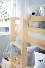 Etagenbett Finn Natur mit 4er Funktionsschubkasten