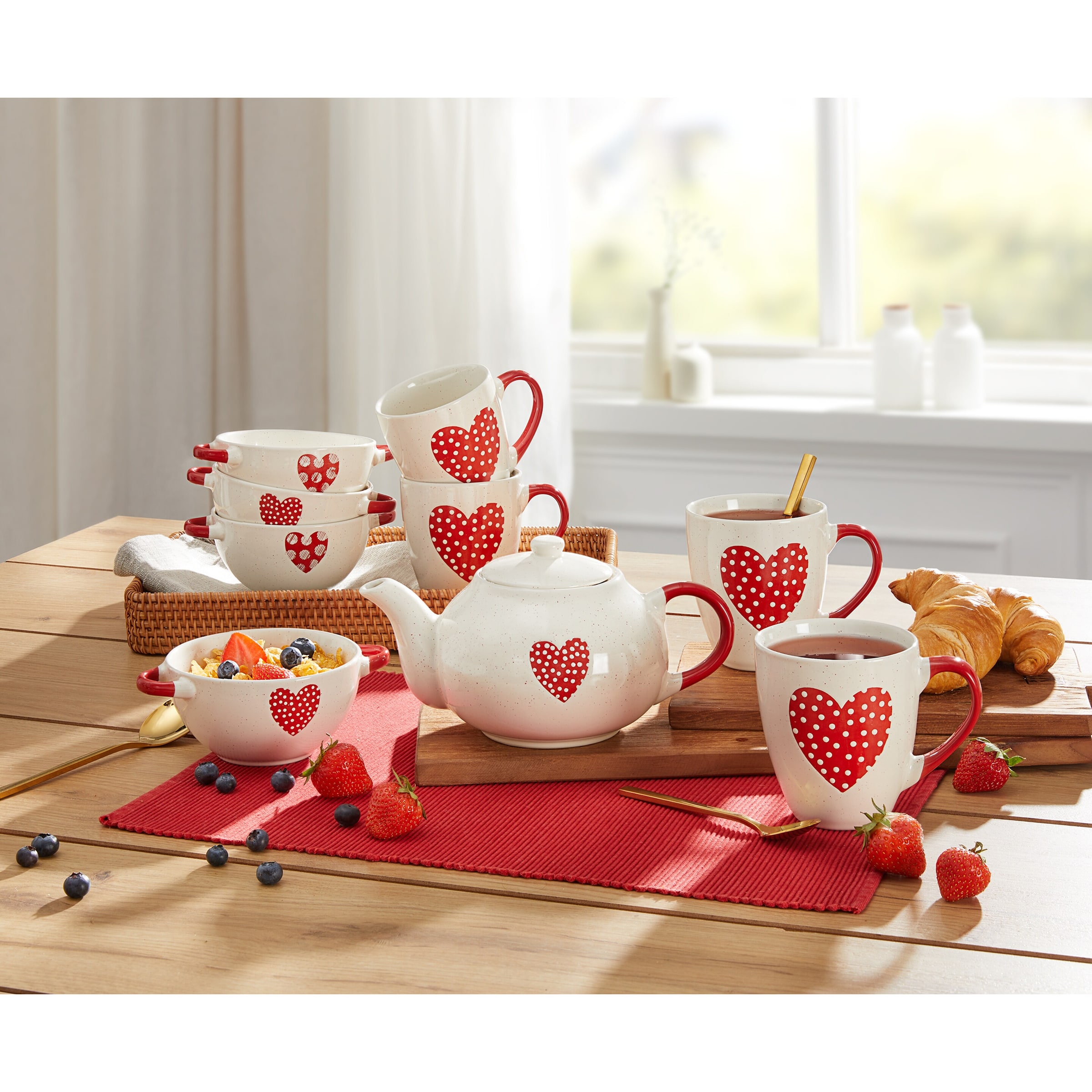 Schlemmer-Schalen-Set „Herz“, 4 Stück je 460 ml