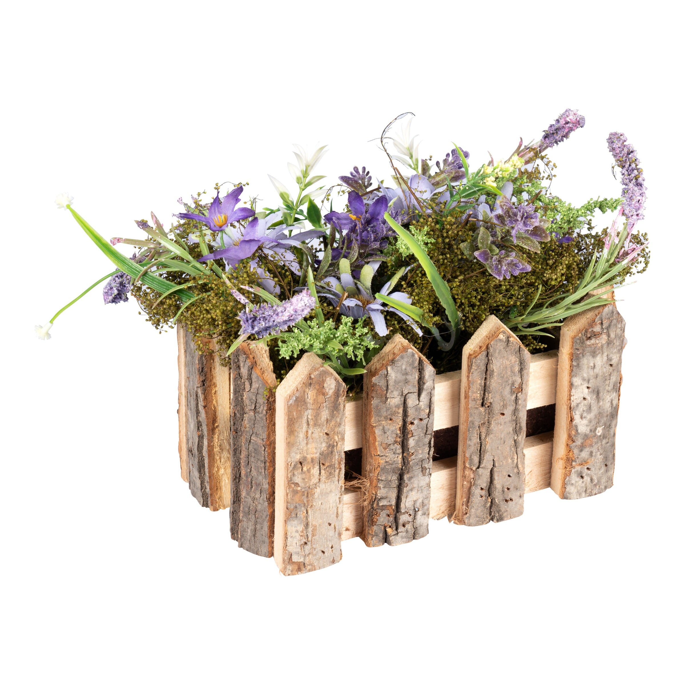 Tischdeko "Blumenzaun"
