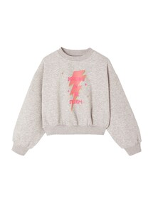 Mädchen Cropped-Sweatshirt mit Glitzerprint
