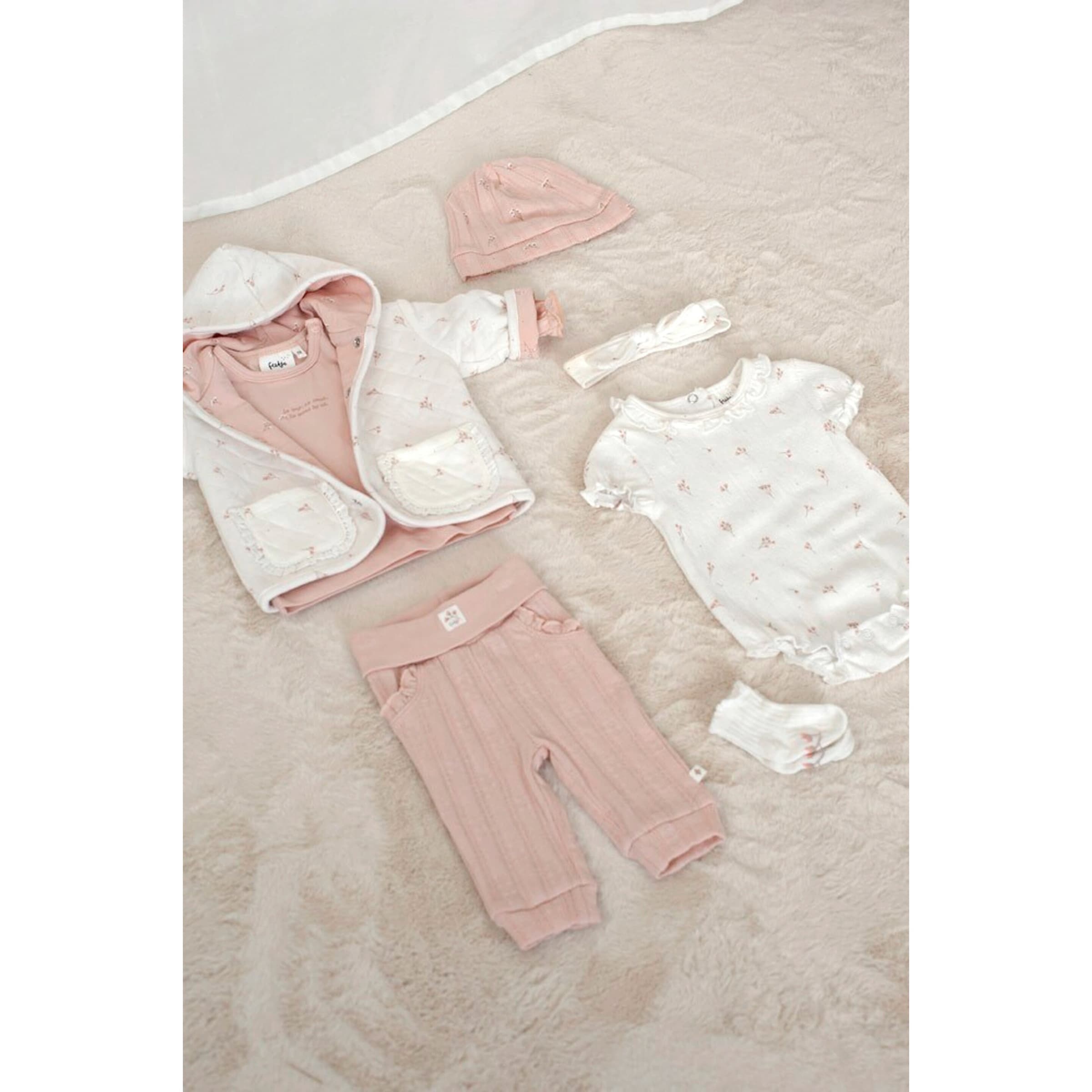 Thumbnail - Feetje Body kurzarm Rüschen Blumen gekreppt