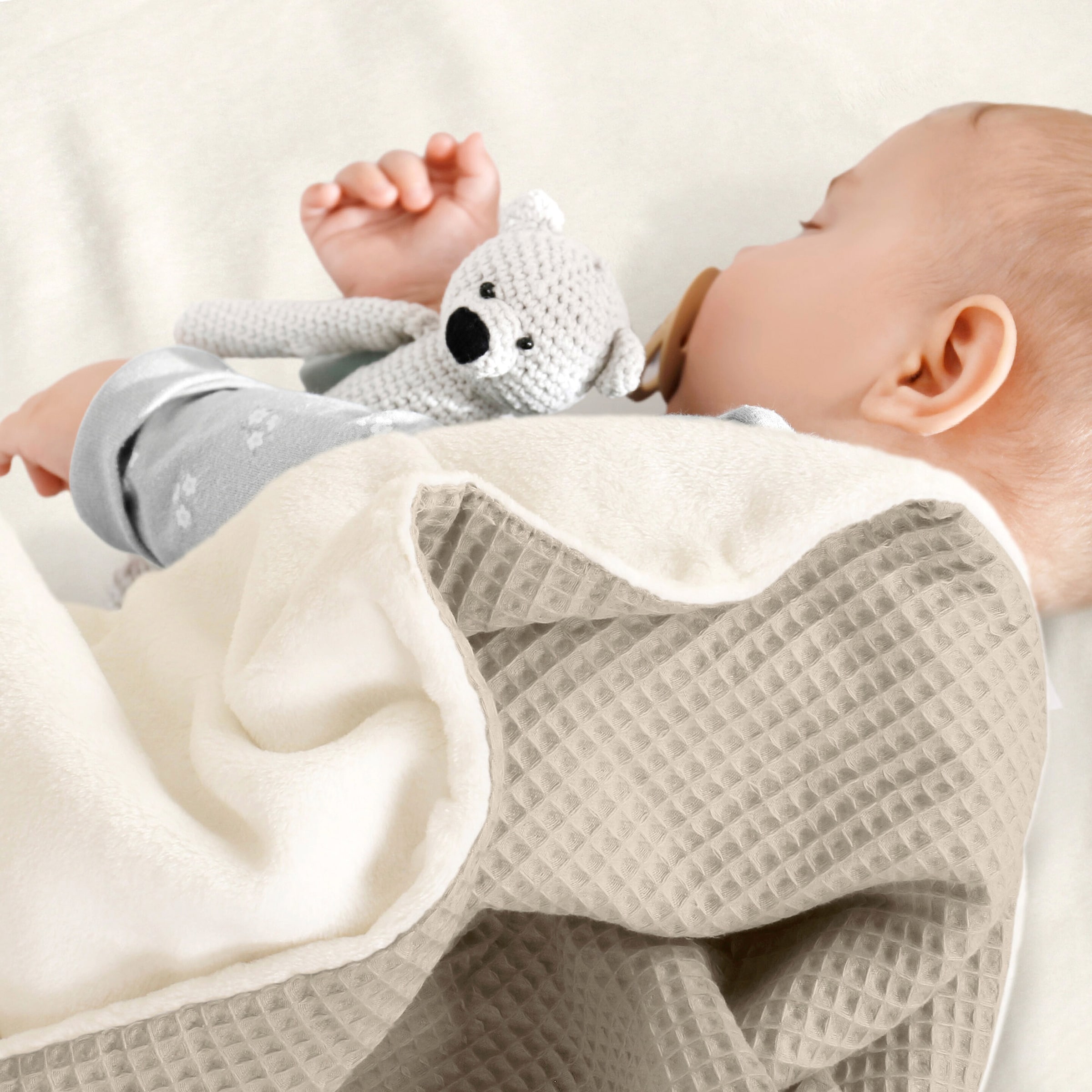 Kuscheldecke Waffelpiqué 75x100 cm