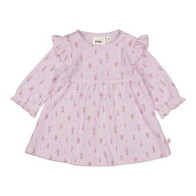 Ajour-Kleid langarm Blumen Rüschen