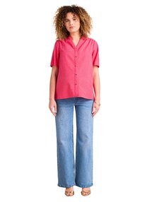 Seersucker-Hemdbluse für Schwangerschaft und Stillzeit