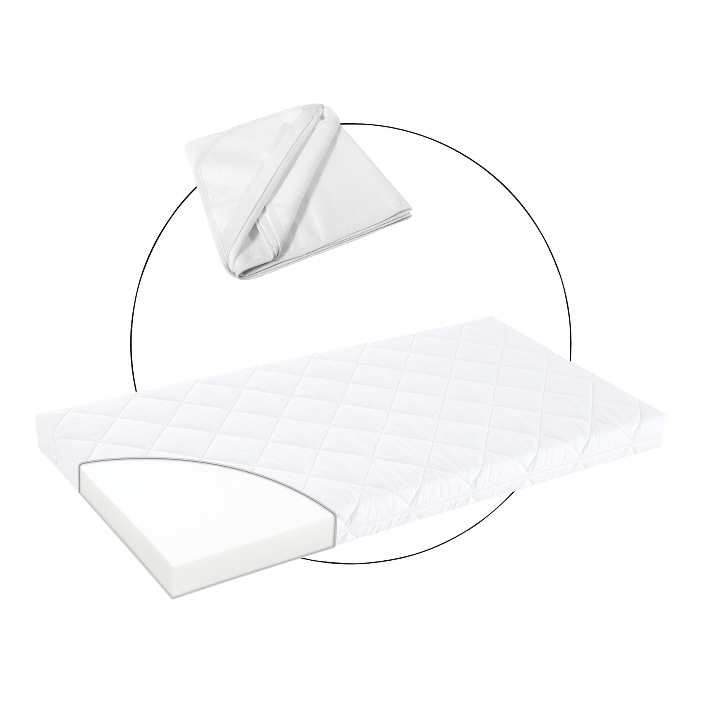 Träumeland Bundle Matratze Softwash Anti Allergiker inkl. Molton-Matratzenauflage 60x120 cm