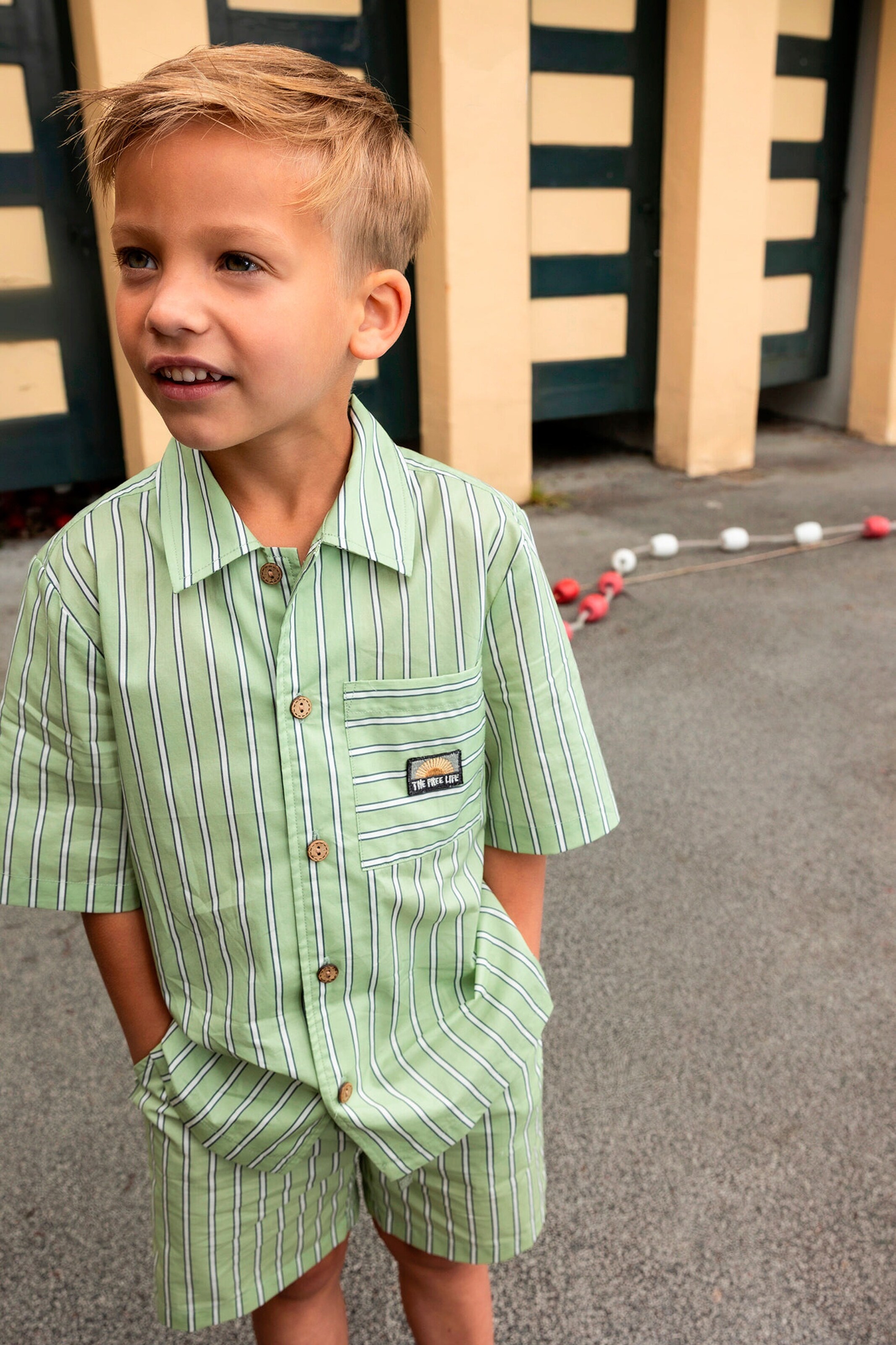 Thumbnail - Noppies Kids Shorts relaxed fit stripe