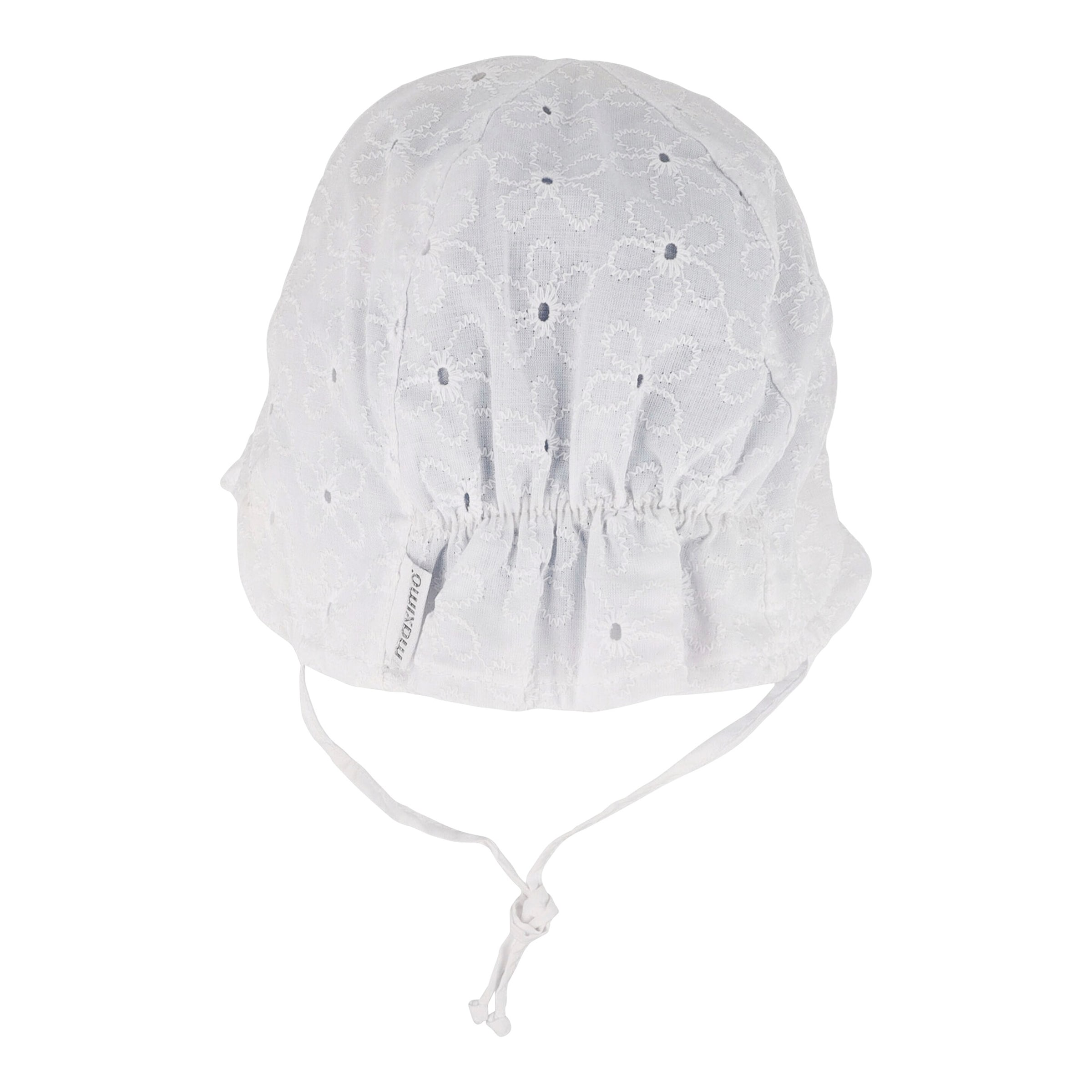 Schirmmütze mit Nackenschutz Blütenstickerei