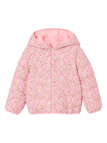 Wende-Steppjacke Mädchen, warm und leicht, Recycling.Polyester, Übergangsjacke