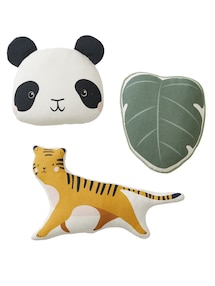 3er-Set Kinderzimmer Kissen PANDAFREUNDE