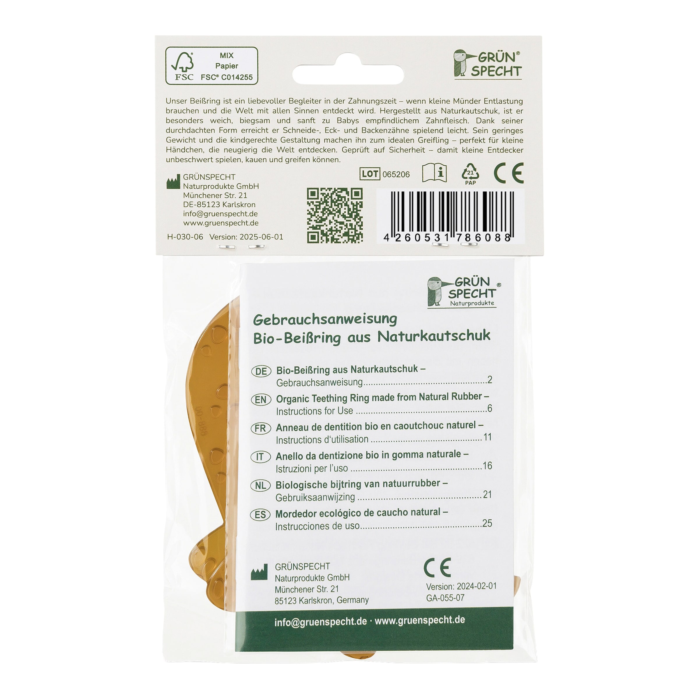 Thumbnail - Grünspecht Beißring aus Naturkautschuk