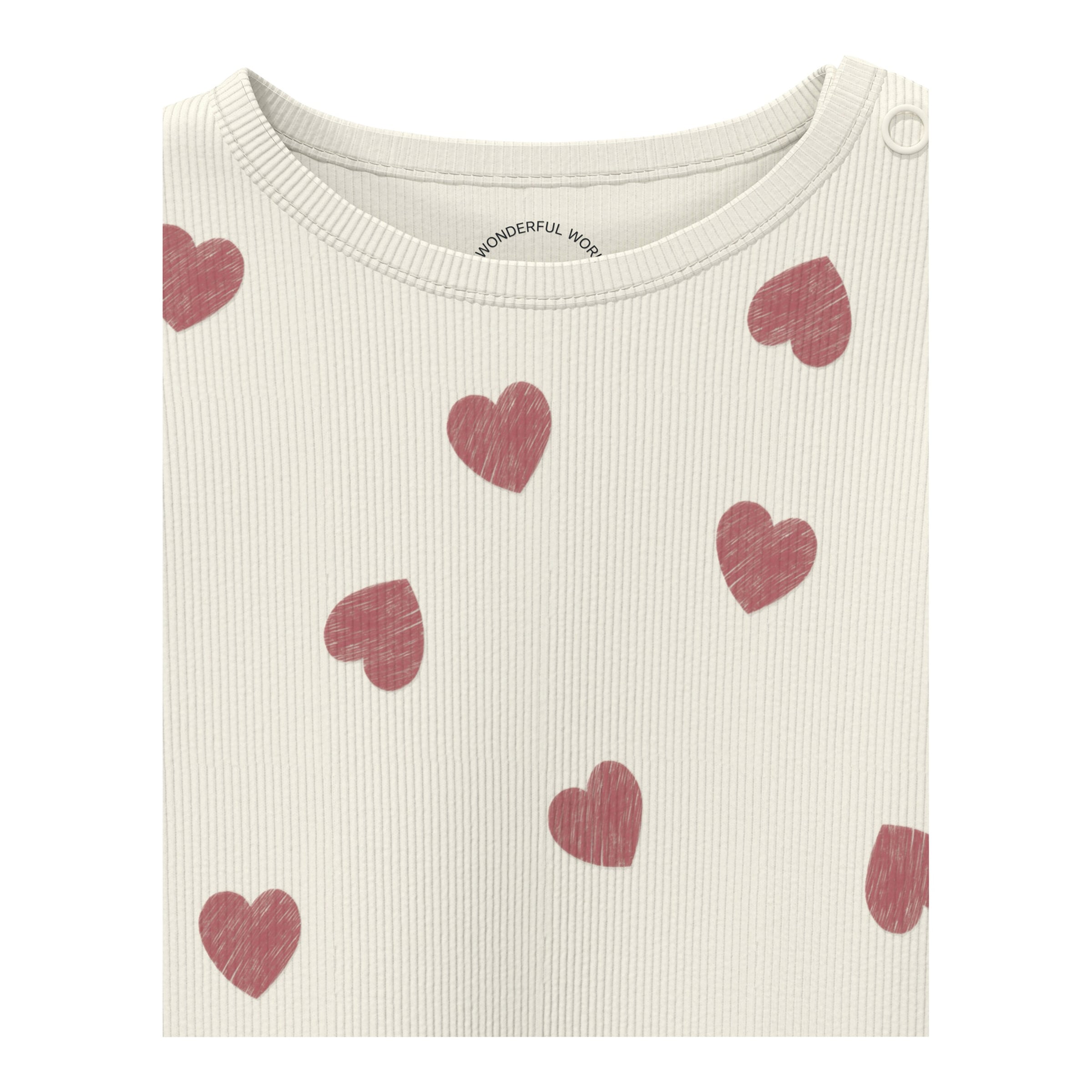 Shirt langarm Herzen Rippqualität