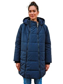Gesteppter 2-in-1-Tragemantel für Schwangerschaft und Stillzeit mit Recycling-Polyester