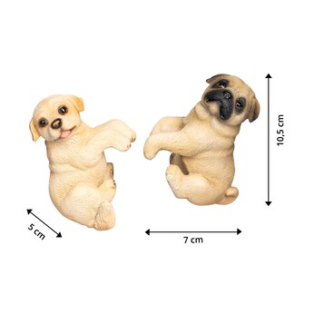 ﻿Blumentopf-Deko „Hundefreunde“, 2-teilig