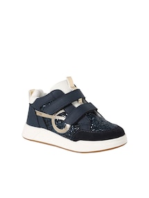 Mädchen High-Sneakers mit Glitzer, 2 Klettriemchen