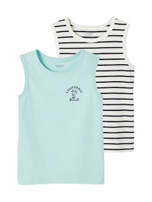 2er-Pack Jungen Trägershirts mit Recycling-Baumwolle