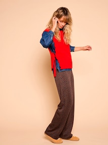 Damen Pullunder mit Wellensaum Wollmix Mama-Tochter-Capsule