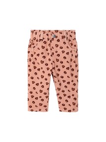 Baby Cordhose mit Leo-Print, Dehnbund