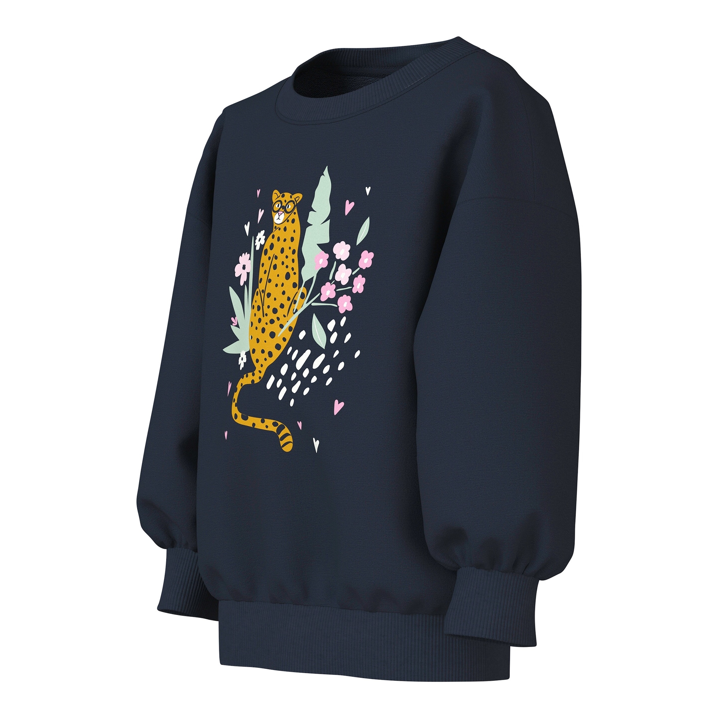 Name It Sweatshirt Leopard Blumen