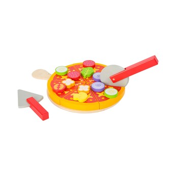 Schneide Pizza-Set aus Holz
