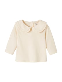 Mädchen Baby Shirt, Bubikragen mit Rüschen