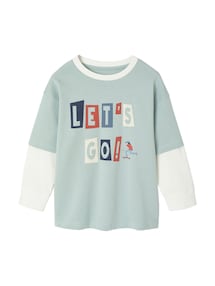 Jungen Shirt im Lagenlook mit Recycling-Baumwolle
