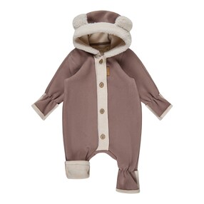 Combinaison avec capuche et pieds rabattables double face