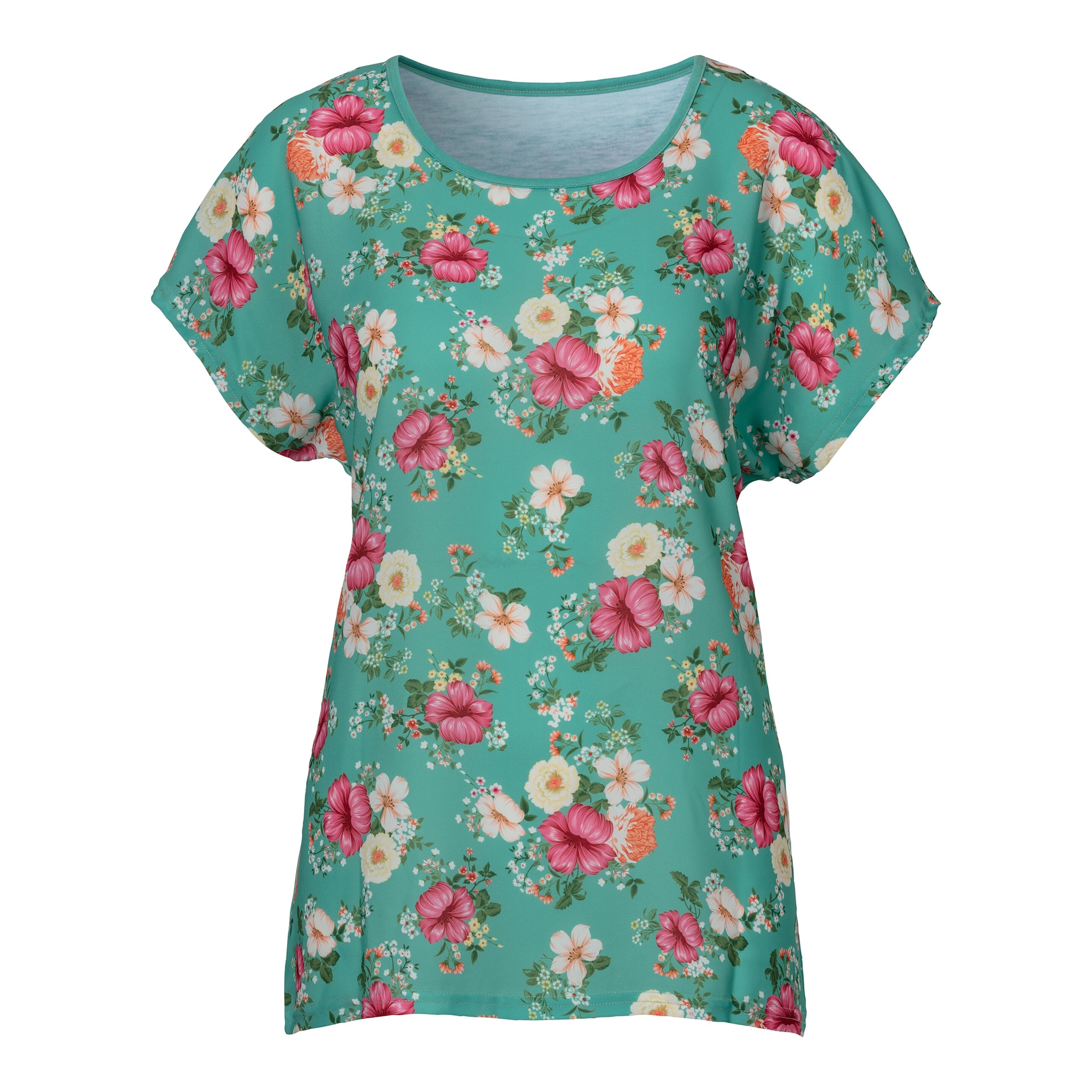 Blusenshirt „Blütenzauber“ gruen M Damen