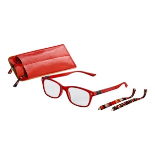 Lunettes de lecture avec branches de rechange « rouges avec branches »