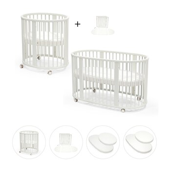 Bundle Sleepi Mini inkl. Umbausatz, 2 Matratzen und 2 Spannbetttüchern