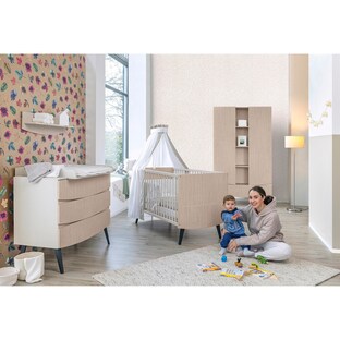 Chambre bébé 3 pièces Smile avec armoire à 2 portes