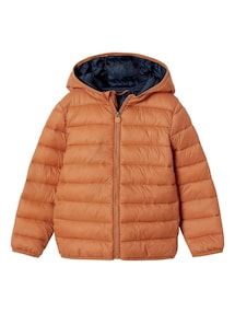 Jungen Steppjacke mit Kapuze und Recycling-Polyester, Übergangsjacke