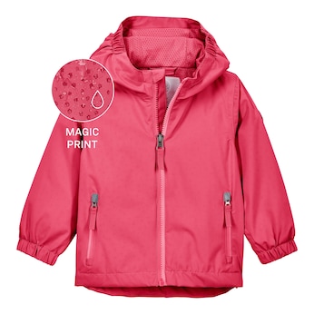 Regenjacke mit Kapuze und Mitwachsfunktion Magic Print