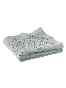 Baby Decke mit Pointelle-Muster, Bio-Baumwolle