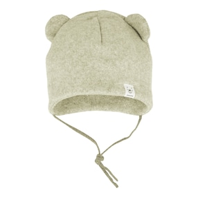 Baumwollfleece-Mütze mit Ohren 
