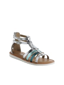 Kinder Römersandalen aus Leder, Reißverschluss hinten