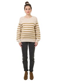 Umstands-Pullover im Matrosenlook mit Stillöffnung an der Schulter