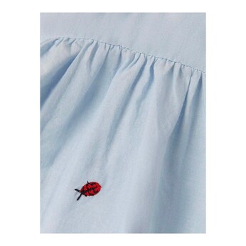 Chambray-Kleid ohne Arm Marienkäfer