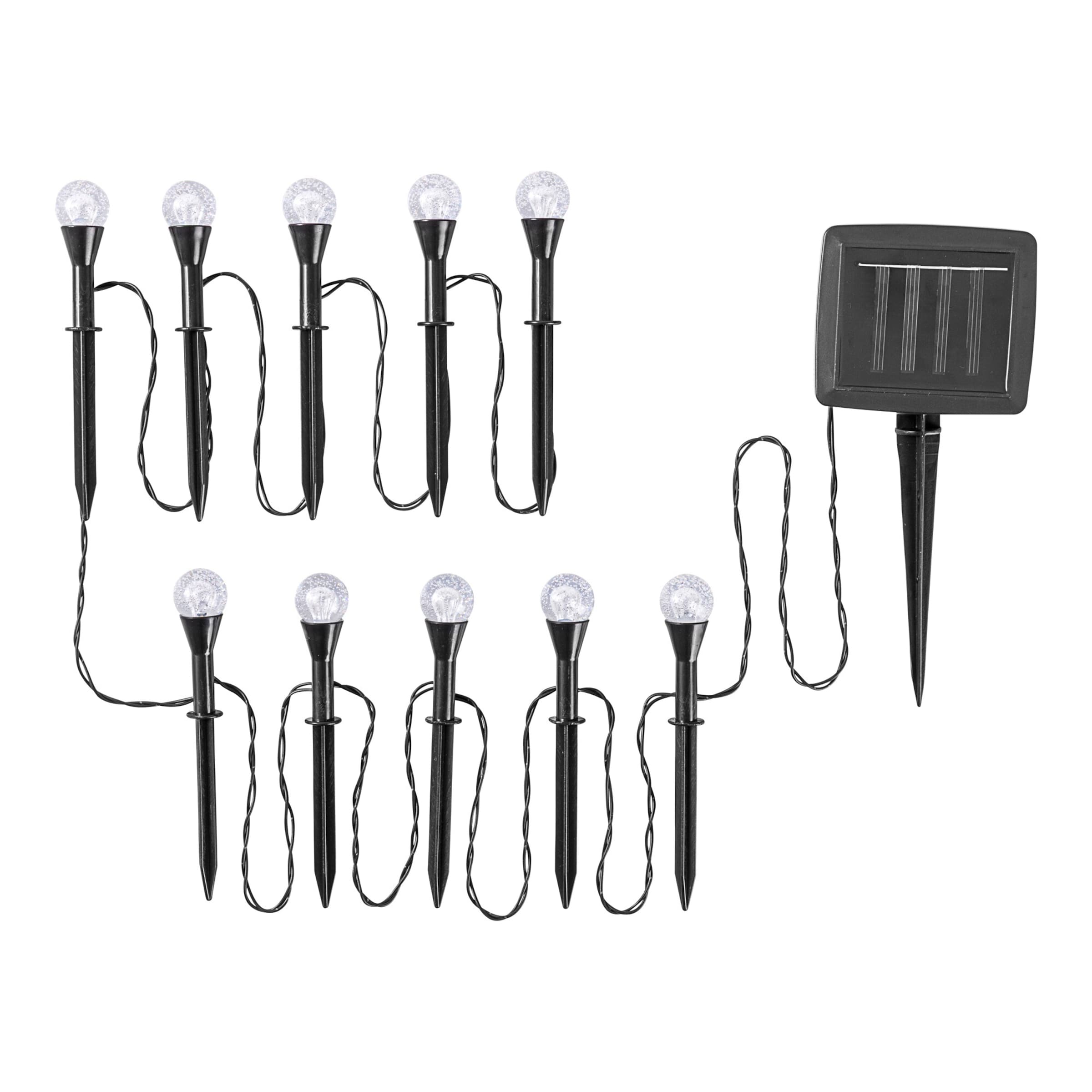 LED-Solar-Stecker „Spotlight“, 10 Stück