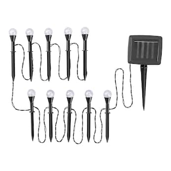LED-Solar-Stecker „Spotlight“, 10 Stück