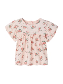 Bio-Kollektion: Mädchen Baby T-Shirt mit Blumenprint