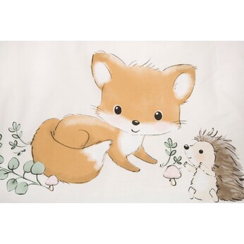 Renforcé Wende-Bettwäsche Waldfreunde 40x60 / 100x135 cm