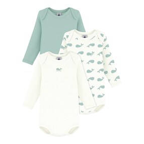 3er-Pack Bodys langarm Wale