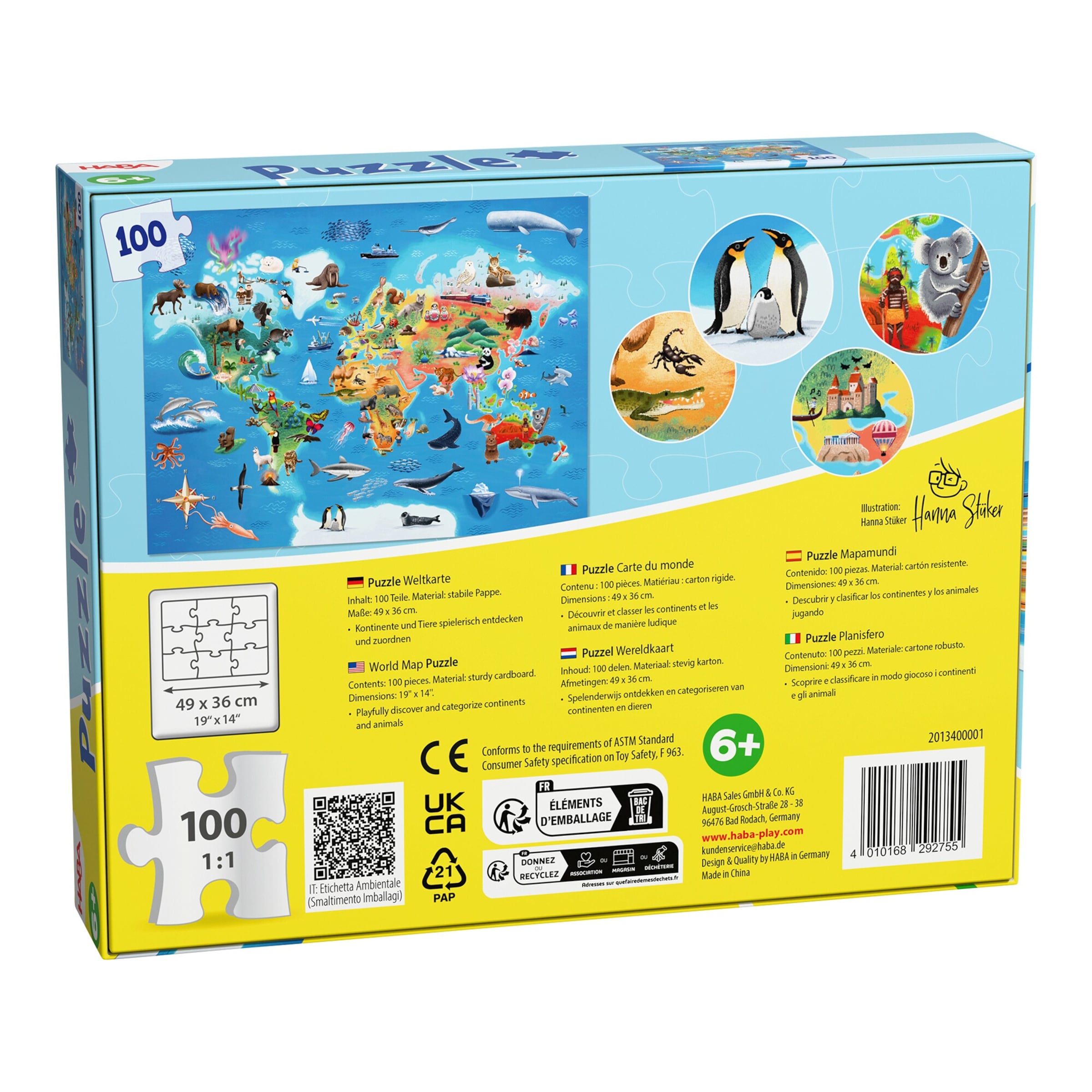 Puzzle Weltkarte