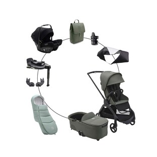 Kombikinderwagen Komplett-Set inkl. Babyschale Turtle Air i-Size, Isofix-Basis 360, Fußsack und Wickeltasche