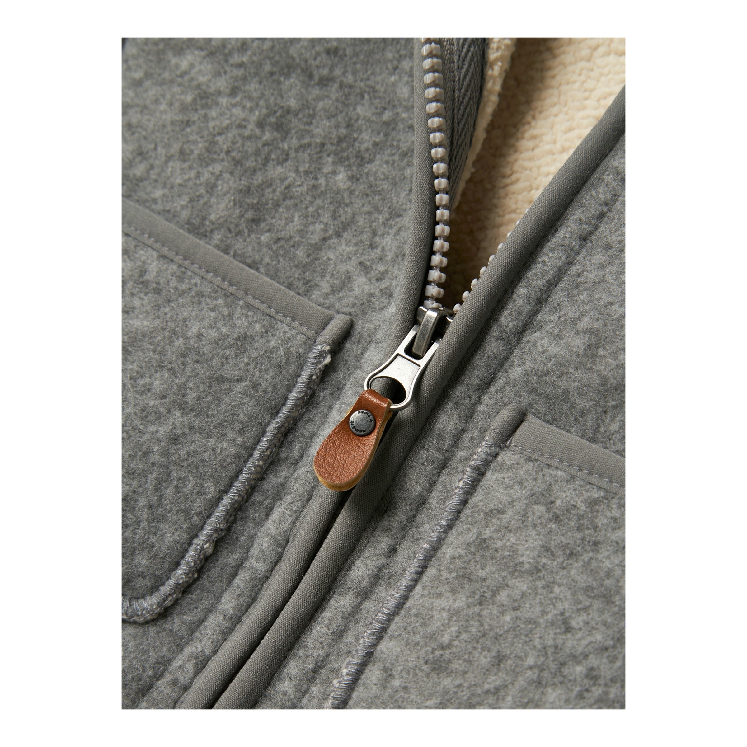 Jacke mit Kapuze Wollwalk-Optik Teddyfell